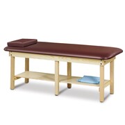 CLINTON Classic Bariatric TX Table w/ Shelf, Dark Cherry Finish, Slate Blue 6190-1DC-3SB